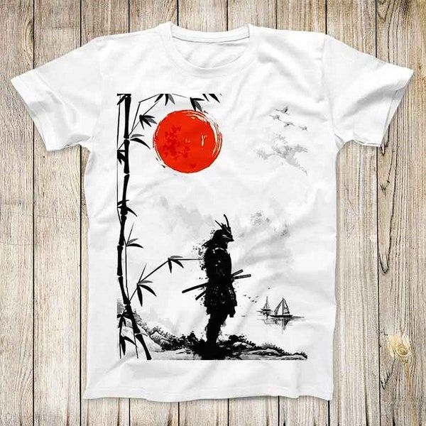 Samurai Japan Warrior Super Hero Japaness Top Tee Best Cute Gift Men Women Unisex Retro Style T Shirt 3126