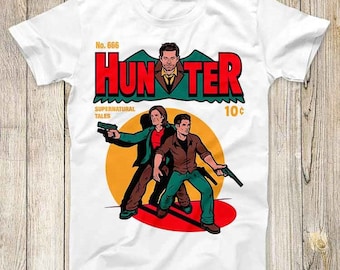 Hunter Comic Super Cool Cartoon Design Tee Supernatural 10c Retro Fashion Funny Top Gift Unisex T Shirt 2749