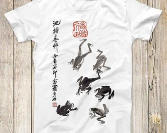Matsumoto Hoji Frog Flying Frogs Japanese Art Top Tee Best Cute Gift Mens Women Unisex T Shirt 3069