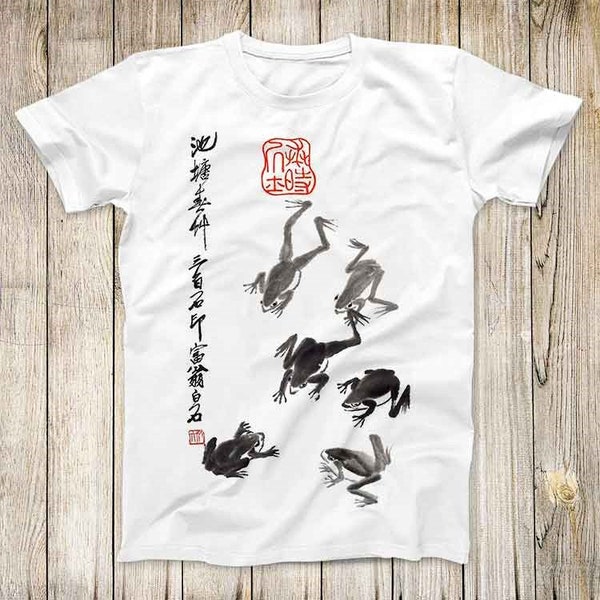 Matsumoto Hoji Frog Flying Frogs Japanese Art Top Tee Best Cute Gift Mens Women Unisex T Shirt 3069