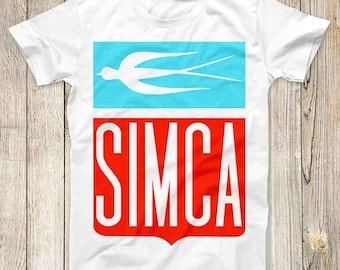 Simca Logo French Car Maker Retro France Top Tee Best Seller Birthday  Gift Men Women Unisex T Shirt 3250