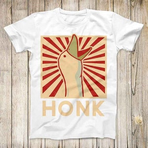 Honk Goose Duck Animal Funny Meme Top Tee Best Cute Gift Men Women Unisex Retro Style T Shirt 3153