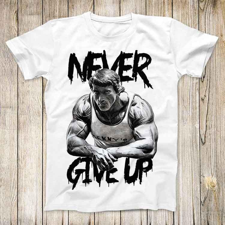 Maglietta Never Give Up Only Pull Up T-shirt Per Allenamento