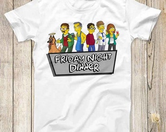 Friday Night Dinner Movie Tee Simpsons Parody Gift Shalom Jackie Wilson Art Cool Top T Shirt 2645