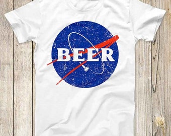 Nasa Beer Logo Beers in Space Top Tee Best Cute Gift Men Women Unisex T Shirt 3107
