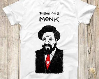 Thelonious Monk Collage Poster Top Tee Best Seller Birthday  Gift Men Women Unisex T Shirt 3270
