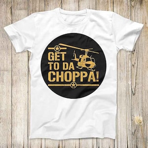Get To Da Choppa! Vintage Film Tee Predator Chopper Arnold Schwarzenegger Top Cool Unisex Gift T Shirt 2721