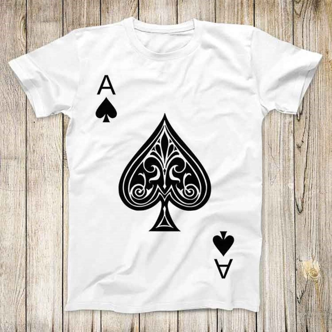 Ace of Spades Tee Gambling Poker Design Super Lucky Card