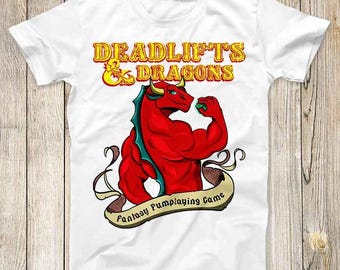 Workout Gain Deadlifts DnD Dungeons Dragons Top Tee Best Seller Birthday  Gift Men Women Unisex T Shirt 3279