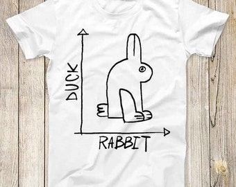 Duck Rabbit Parody Funny Fathers Day Top Tee Best Cute Gift Mens Women Unisex T Shirt 3023