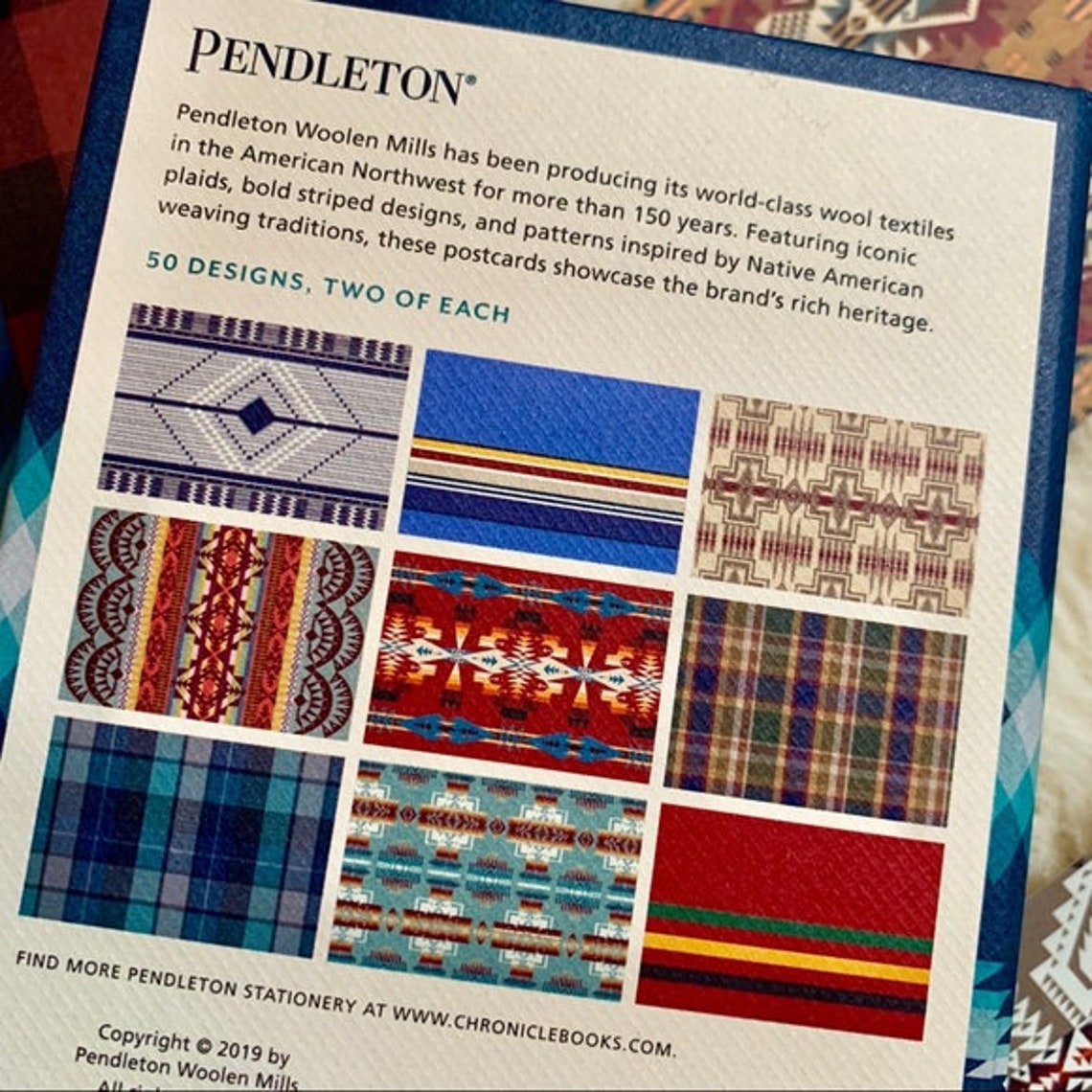 New Pendleton Wool Traditional Patterns Postcards Stationary Etsy