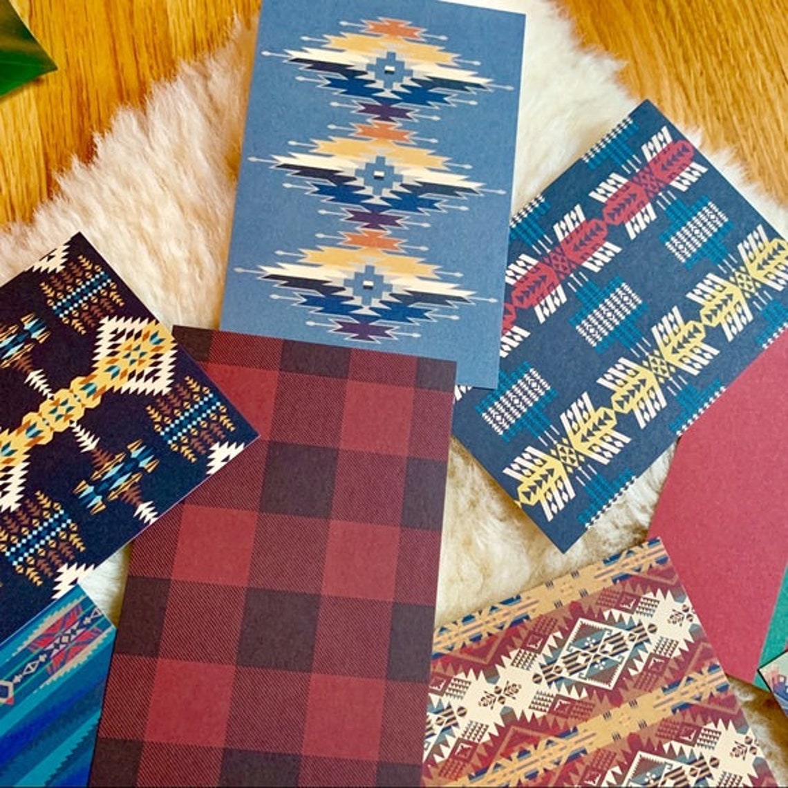 New Pendleton Wool Traditional Patterns Postcards Stationary Etsy