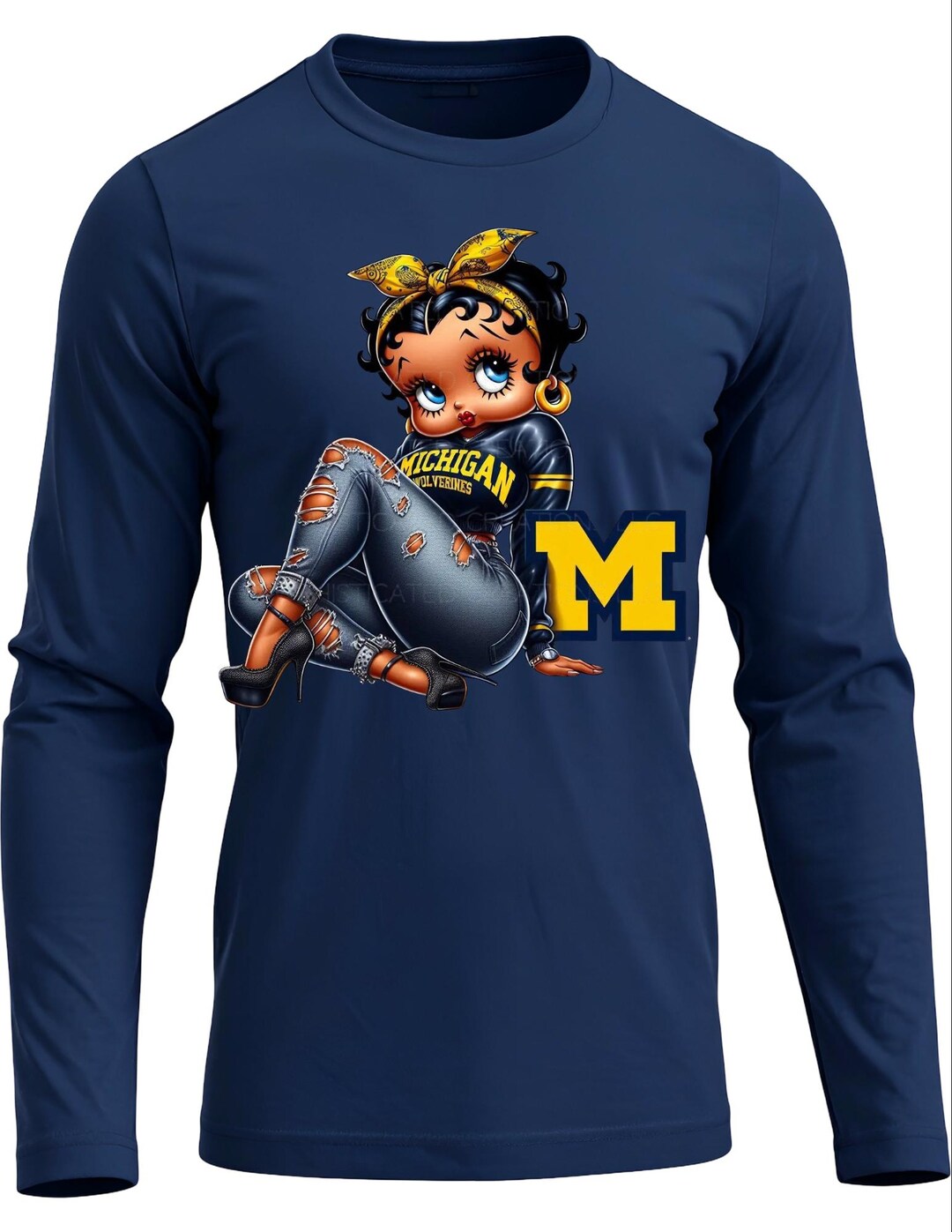 Boop U African American Betty Boop U of M Diva - Etsy