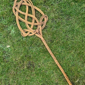 French Vintage Rug Beater Rattan Rug Carpet Beater Wooden