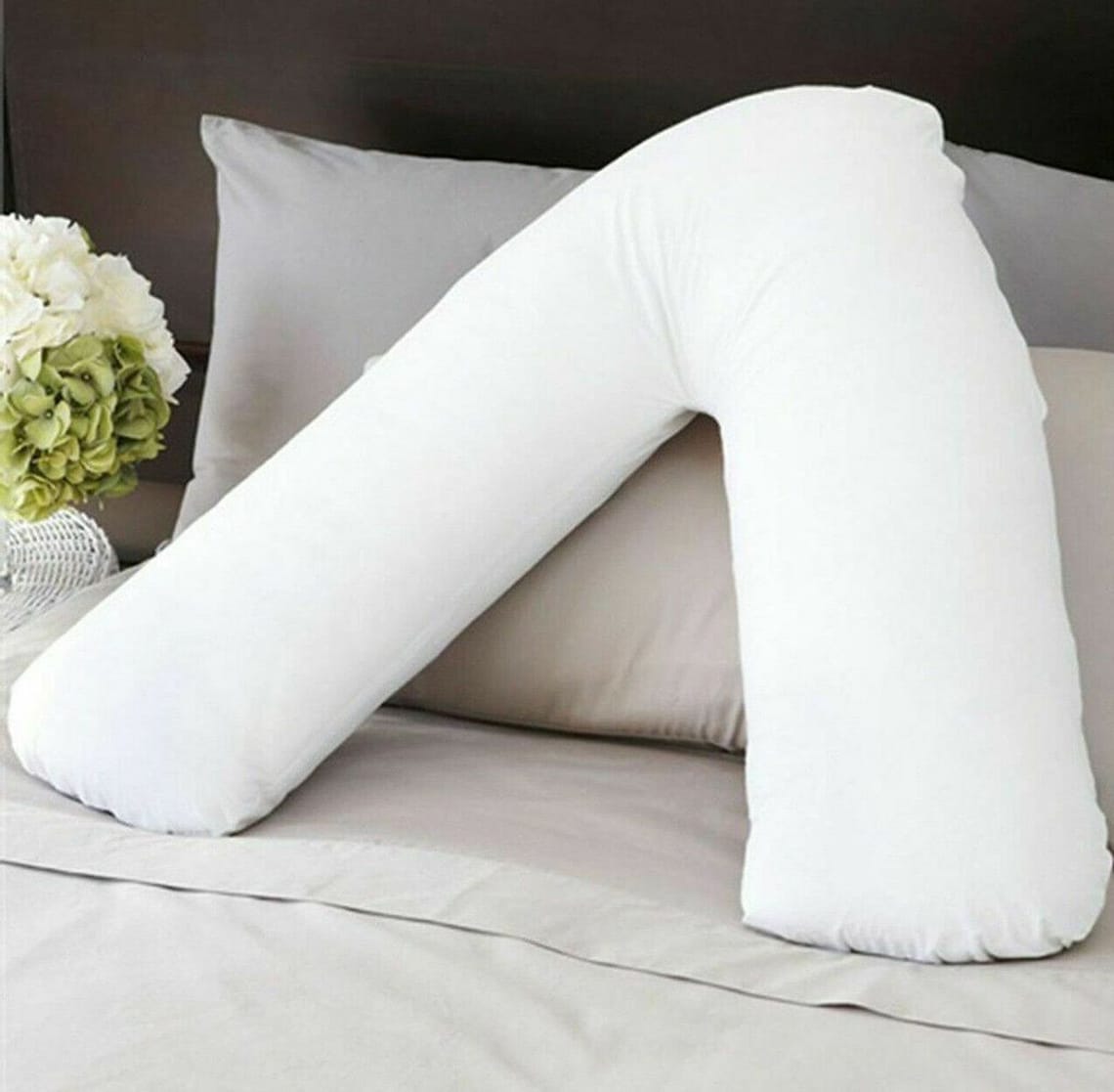 V Shaped 100 Cotton Support Hollowfibre Filled Pillow with Etsy Italia