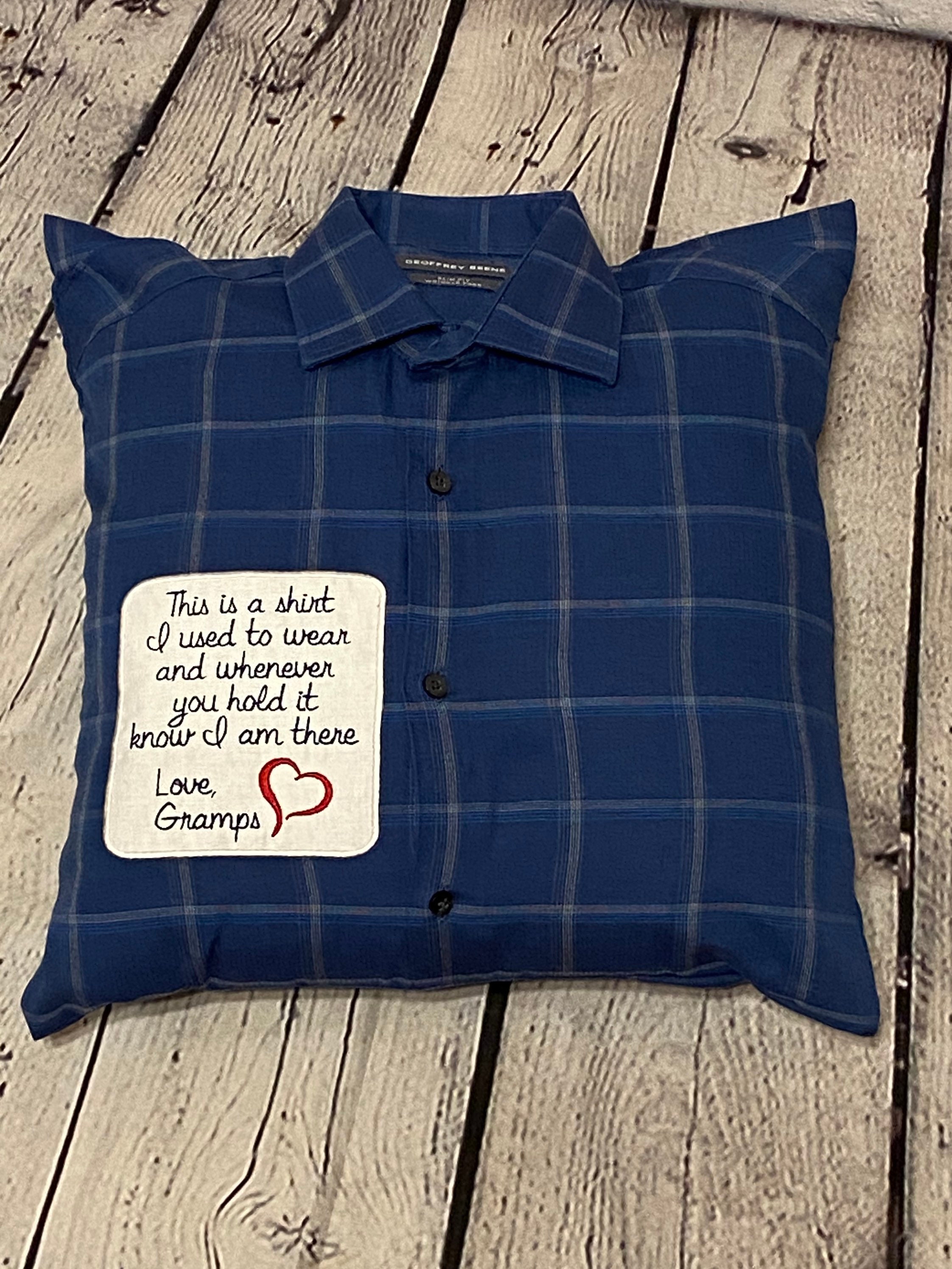 Memory Pillow Shirt Pillow Loss of Loved One Memorial Etsy