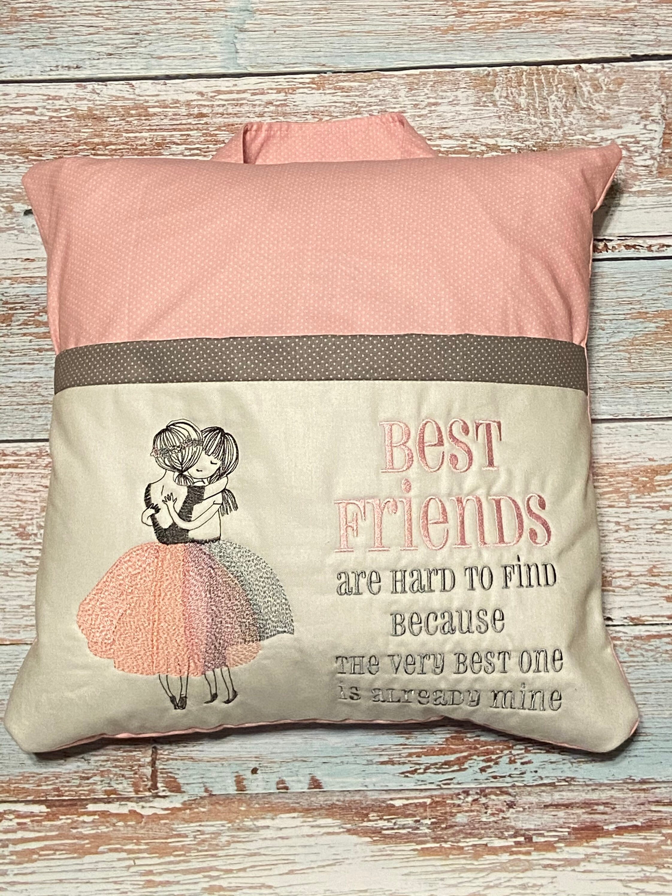 Best Friends reading pillow: book pillow - pocket pillow - friend gift - kids gift - adult gift - best friend