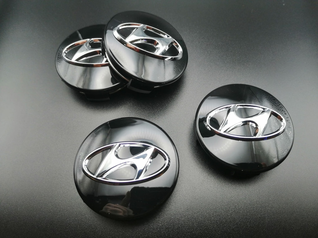 Set 4 Hubcaps 60mm Wheel Center Rim Compatible With Hyundai Etsy