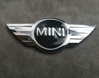 Mini John trabaja Caps Cubo de rueda 4 X Conjunto De Aleación Insignia Emblema Negro 54mm Cooper Uno