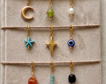 Journal Charms, Clip On Notebook Journal Charm, Planner Charms, Gold Healing Crystal Book Accessories, Just Because Gift
