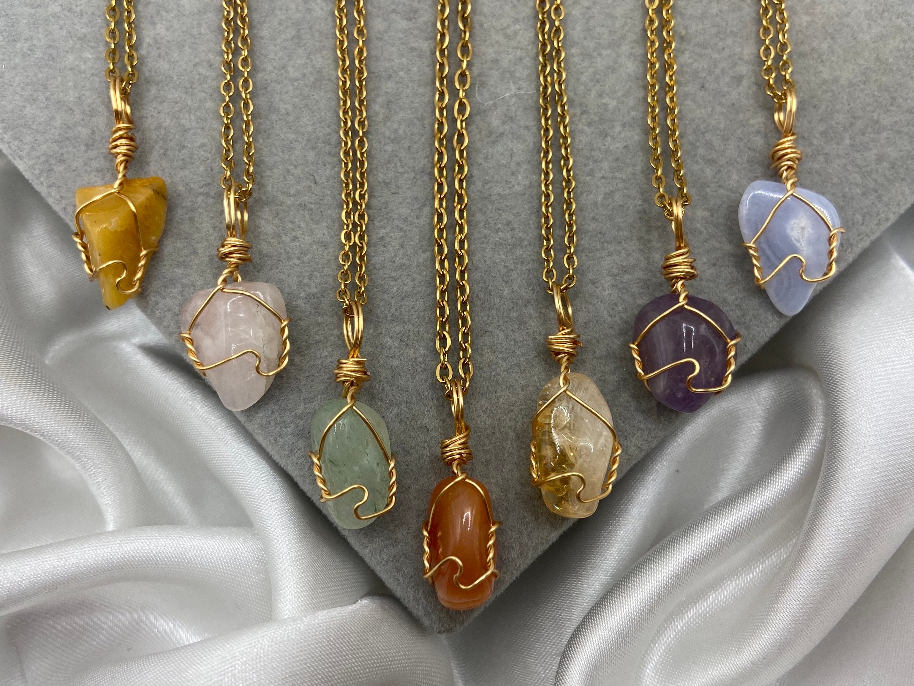 Crystal Necklaces Etsy Sweden