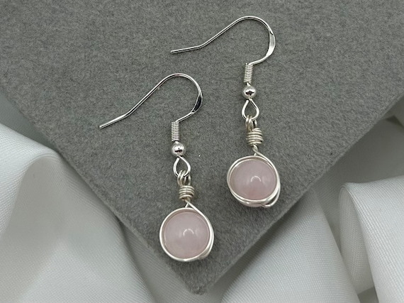 Orecchini in rodocrosite argento 925 | Chiusura a clip | 4,2 cm di lunghezza | Confezione regalo inclusa | Orecchini regalo con pietre preziose - Italia