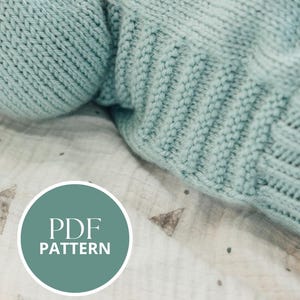 Baby Sweater Knitting Pattern | Knitted Crewneck Pullover | Infant Sweater Gift | Newborn Sweater Keepsake | PDF Pattern | INSTANT DOWNLOAD