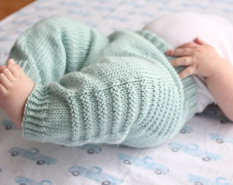 Baby Pants Knitting Pattern | Hand Knit Baby Jogger Bottoms | PDF Pattern | Newborn Keepsake | Baby Shower Gift | INSTANT DOWNLOAD