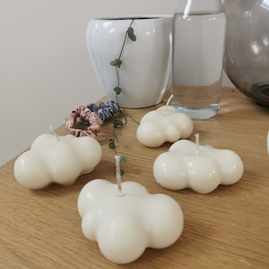 Wolke Kerze | Unduftete | Vegan | Grausamkeit frei | Umweltfreundlich