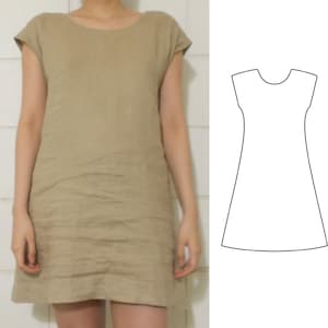 sako sack dress + top | easy pdf sewing pattern & instructions | fits 32.50&quot; - 43.50&quot; bust | includes gathered tier hack + button top hack