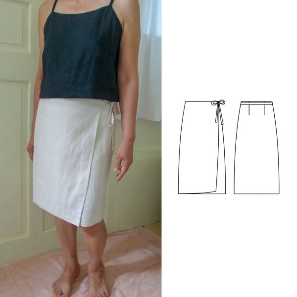 binalot wrap skirt | easy pdf sewing pattern & instructions | fits 35.50" - 41.50" hip