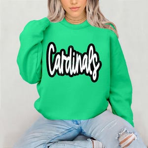 Sudadera con capucha estilo Cardinals con diseño desgastado, sudadera juvenil, mascota de los Cardinals, sudadera unisex, sudadera con capucha para el día del partido. imagen 8