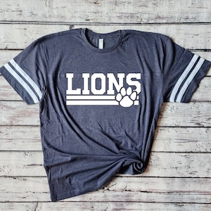 Lions Team Shirt, Lions Shirt, Lions School Shirt, Lions Women&#39;s Shirts, Lions T-Shirt, School Spirit Shirt, Football Shirt, Lions Mascot