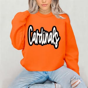Sudadera con capucha estilo Cardinals con diseño desgastado, sudadera juvenil, mascota de los Cardinals, sudadera unisex, sudadera con capucha para el día del partido. imagen 17