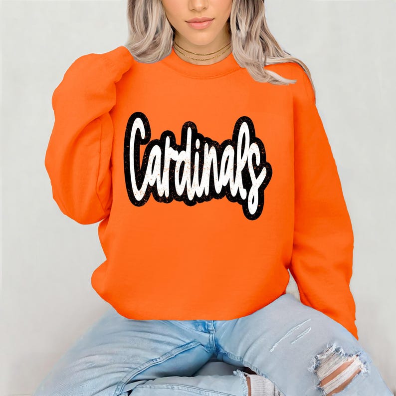Sudadera con capucha estilo Cardinals con diseño desgastado, sudadera juvenil, mascota de los Cardinals, sudadera unisex, sudadera con capucha para el día del partido. imagen 17