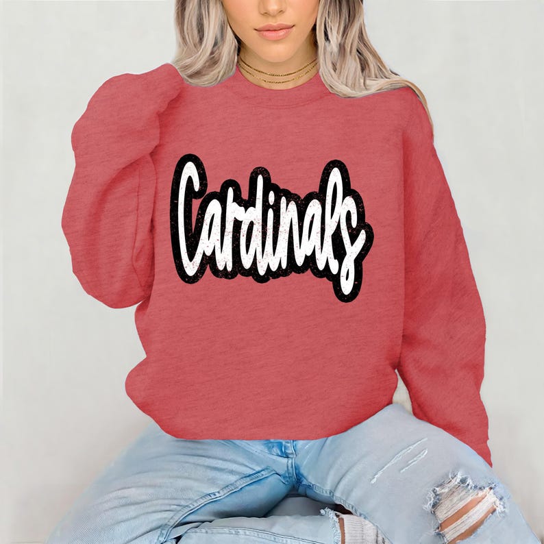 Sudadera con capucha estilo Cardinals con diseño desgastado, sudadera juvenil, mascota de los Cardinals, sudadera unisex, sudadera con capucha para el día del partido. imagen 10
