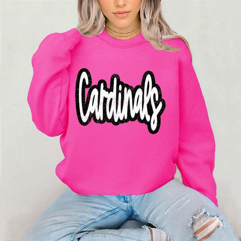 Sudadera con capucha estilo Cardinals con diseño desgastado, sudadera juvenil, mascota de los Cardinals, sudadera unisex, sudadera con capucha para el día del partido. imagen 11