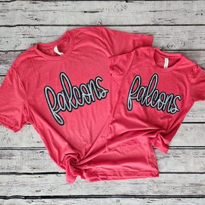 Custom Faux Sequin School Spirit Shirt, Youth Shirt, Custom Mascot, Women&#39;s T-Shirts, Game Day Shirt, Custom Shirt, Kid&#39;s Shirt, Unisex Tee