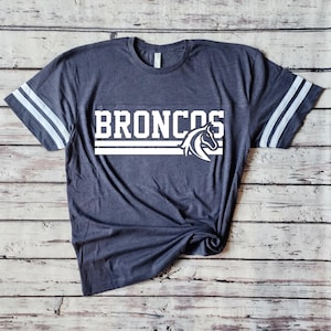 Broncos Team Shirt, Unisex Jersey Shirts, Broncos Shirt, Broncos School Shirt, Broncos Women&#39;s Shirts, School Spirit Shirt, Game Day Shirt