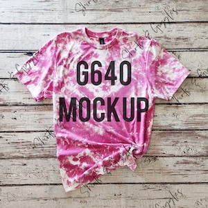 Gildan Acid Wash Shirt Mockup, Heather Berry Mockup, Gildan Mockups, Bleached Shirt Mockups, G640 Shirt Mockup, Digital Download