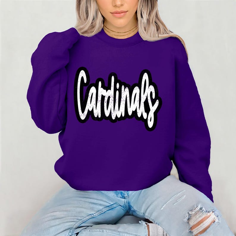Sudadera con capucha estilo Cardinals con diseño desgastado, sudadera juvenil, mascota de los Cardinals, sudadera unisex, sudadera con capucha para el día del partido. imagen 15