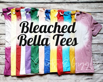 Bella+Canvas Center Bleached Blank Tee, Splatter Sublimation Blank