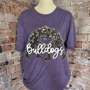 Custom Wrestling, School Spirit Shirt, FAUX Sequin Shirt, Youth Shirt, Custom Mascot, Women&#39;s T-Shirts, Wrestling Shirt, Custom Shirt