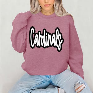 Sudadera con capucha estilo Cardinals con diseño desgastado, sudadera juvenil, mascota de los Cardinals, sudadera unisex, sudadera con capucha para el día del partido. imagen 7