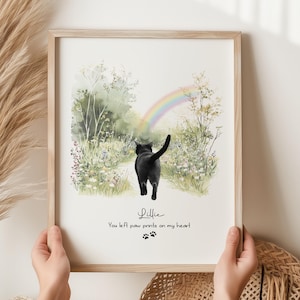 Regalo conmemorativo para gatos, Impresión conmemorativa de gatos, Impresión fotográfica de gatos, Impresión por la pérdida de una mascota, Regalo de condolencia por la pérdida de una mascota, Regalo por la pérdida de un gato, Impresión personalizada de gatos