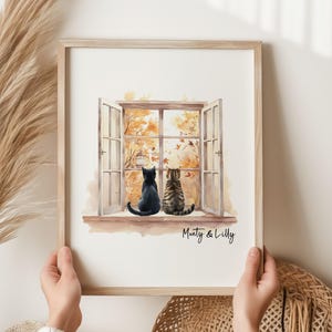 Cat Memorial Gift,, Cat memorial print, Photo cat print, Pet loss print, Sympathy pet loss gift, Cat loss gift, Personalised cat print