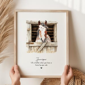 Equestrian Gift, Watercolor Horse Portrait, Horse Owner Gift, Horse art, Equine Gift, Equestrian Art, Custom Horse Portrait