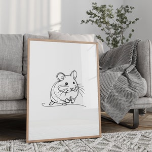 Hamster print, Hamster Print, Pet portrait, Hamster Mom, Pet Memorial Gift, Hamster Portrait, Hamster Gifts, Printable, Hamster memorial