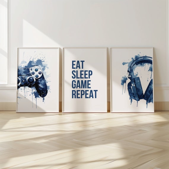 Set of 3 Gaming Prints Gaming Wall Art, Gaming Decor, Gamer Wall Art, Teen Room Prints, Boys Bedroom Decor, Gamer Prints, Video Games Room