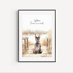 Dog Memorial Rainbow Bridge Print, Personalized Multiple Pet Custom Portrait, Remembrance, Pet Loss Sympathy Gift, They still talk about you